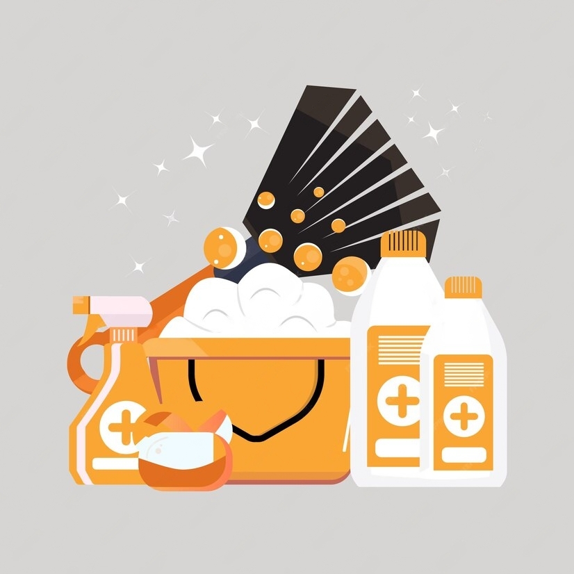 Safe cleaning chemicals icon